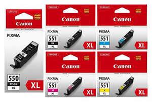 Mực in Canon PGI-550XL/ CLI-551YXL/CLI-551CXL/CLI-551MXL